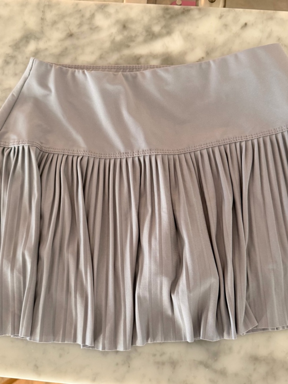 Lucky in Love Pleated Skort in Light Gray